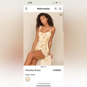 Reformation Christine Dress Aries size 2